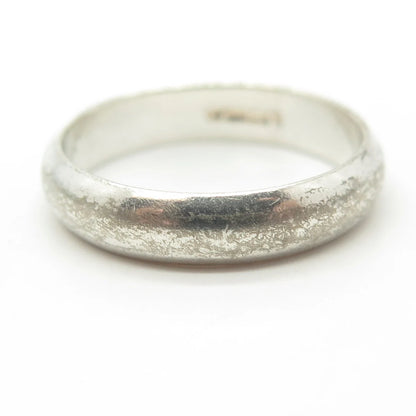 925 Sterling Silver Vintage Classic Wedding Band Ring Size 11
