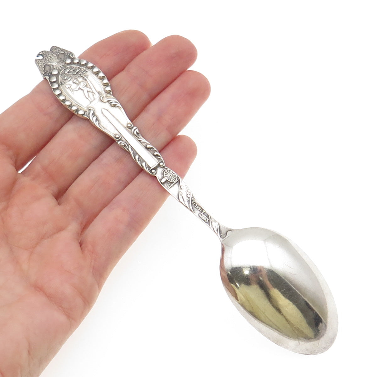 Campbell Metcalf 925 Sterling Silver Antique Art Deco Washington DC Coffee Spoon