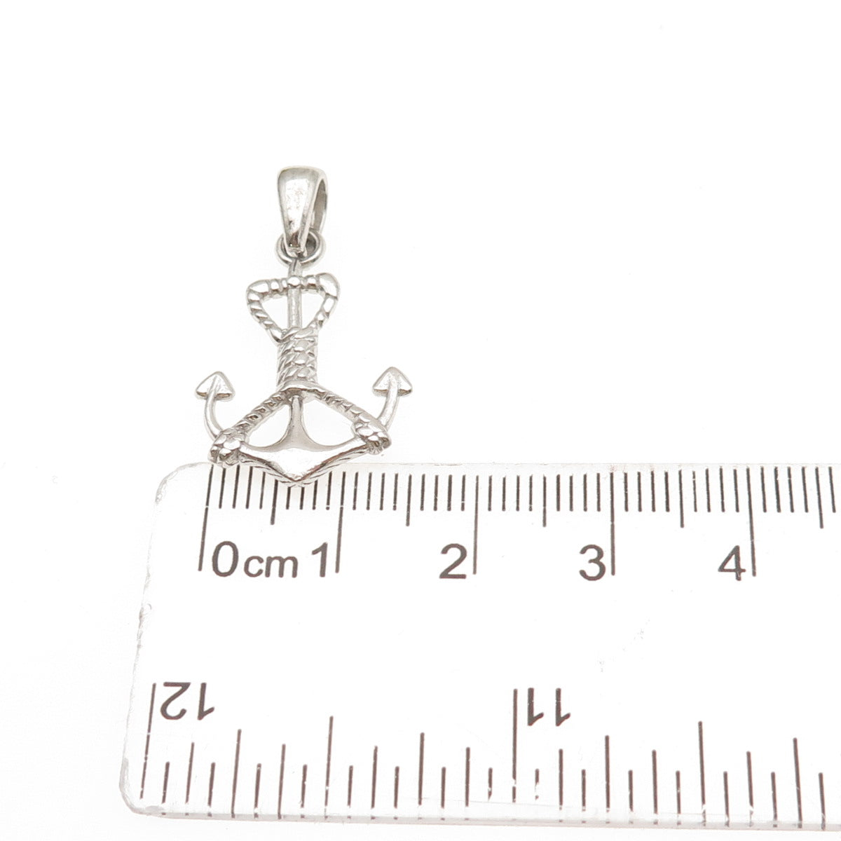 925 Sterling Silver Vintage Anchor Charm Pendant