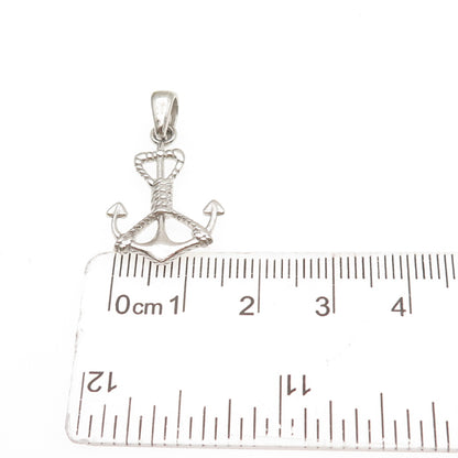 925 Sterling Silver Vintage Anchor Charm Pendant