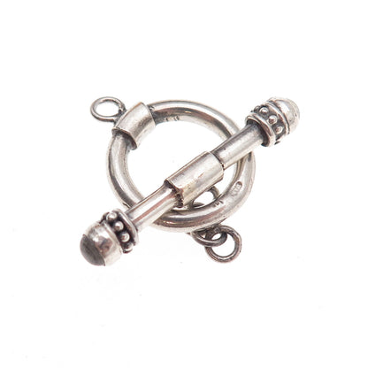 925 Sterling Silver Vintage Real Moonstone Bracelet / Necklace Toggle Lock Clasp