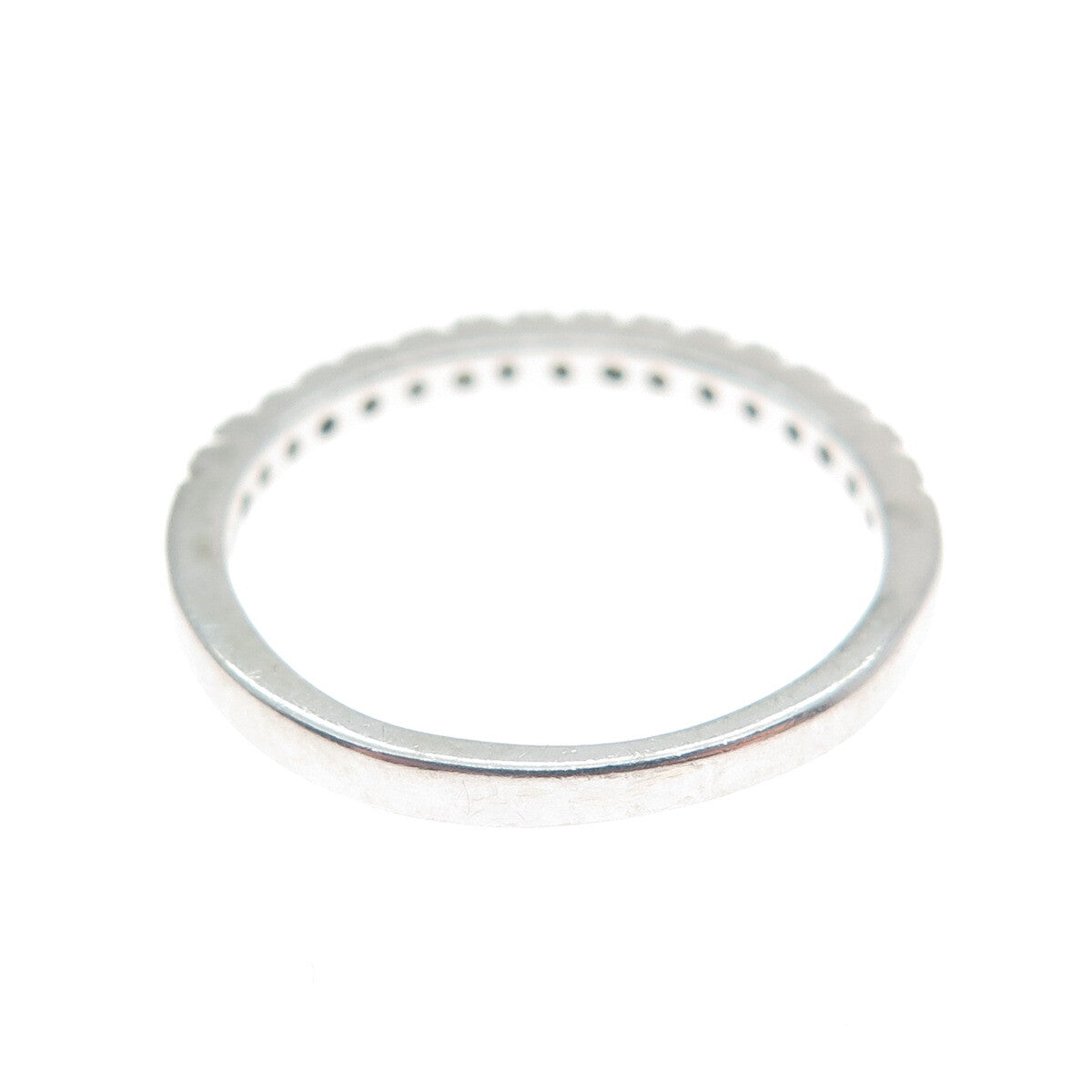 925 Sterling Silver Round-Cut Shaped C Z Ring Size 5.5