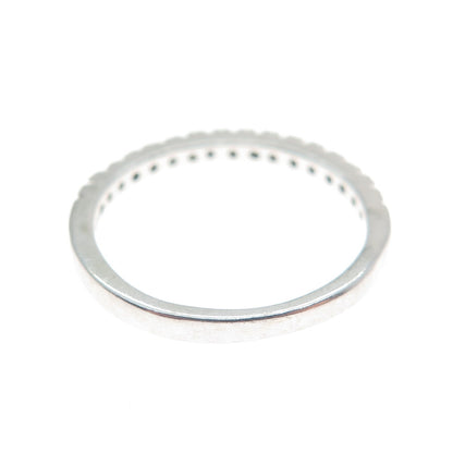 925 Sterling Silver Round-Cut Shaped C Z Ring Size 5.5