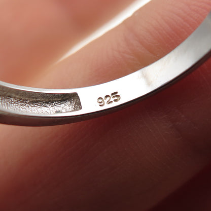 925 Sterling Silver Round-Cut C Z Band Ring Size 10