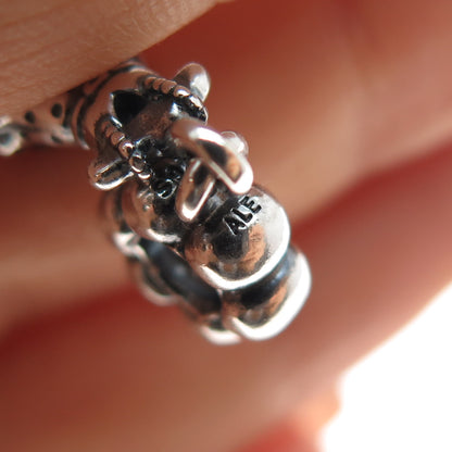 PANDORA 925 Sterling Silver Party Girl Dress Dangle Slide Charm