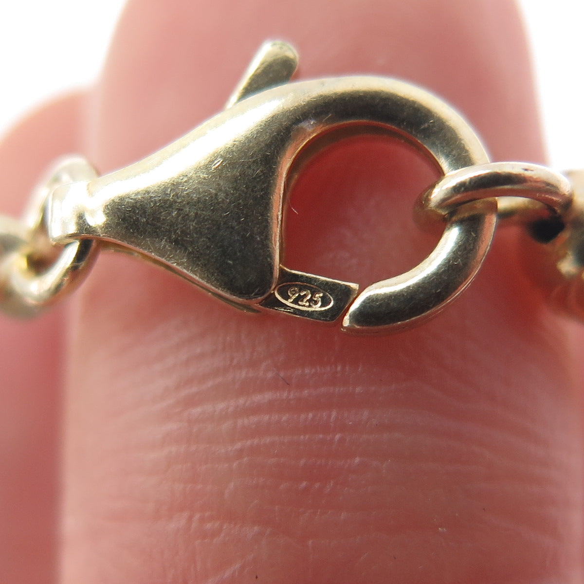 925 Sterling Silver Gold Plated Diamond-Cut Ball Beaded Chain Necklace 36"