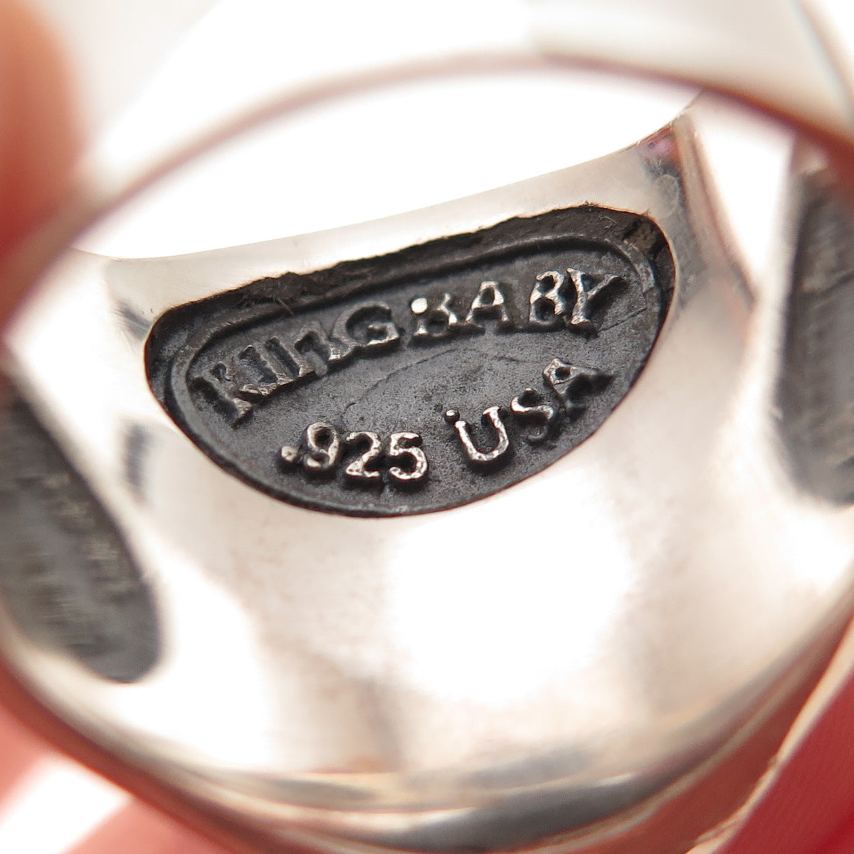 King Baby Studio 925 Sterling Silver Vintage Skull Oxidized Biker Ring Size 9.25