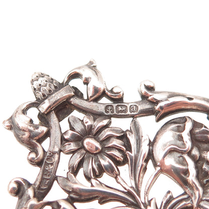 Henry Matthews 925 Sterling Silver Antique 1900 Birmingham Chatelaine Chain Fob