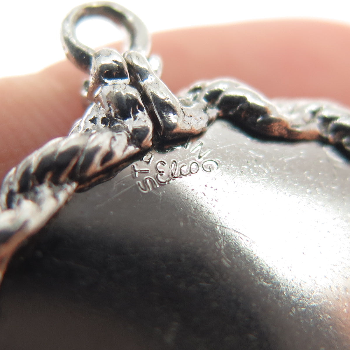 ELCO 925 Sterling Silver Vintage Happy Anniversary Charm Pendant