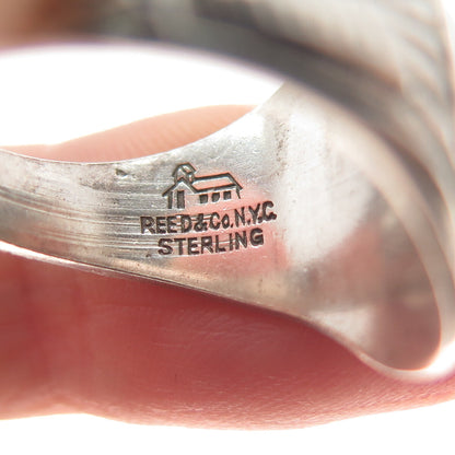 REED & CO NYC 925 Sterling Vintage 1973 Enamel JHS Shallow School Ring Size 8.5