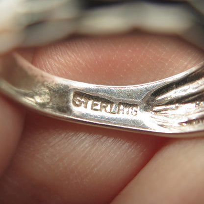 925 Sterling Silver Vintage Shube Bird Wings Ring Size 6.75