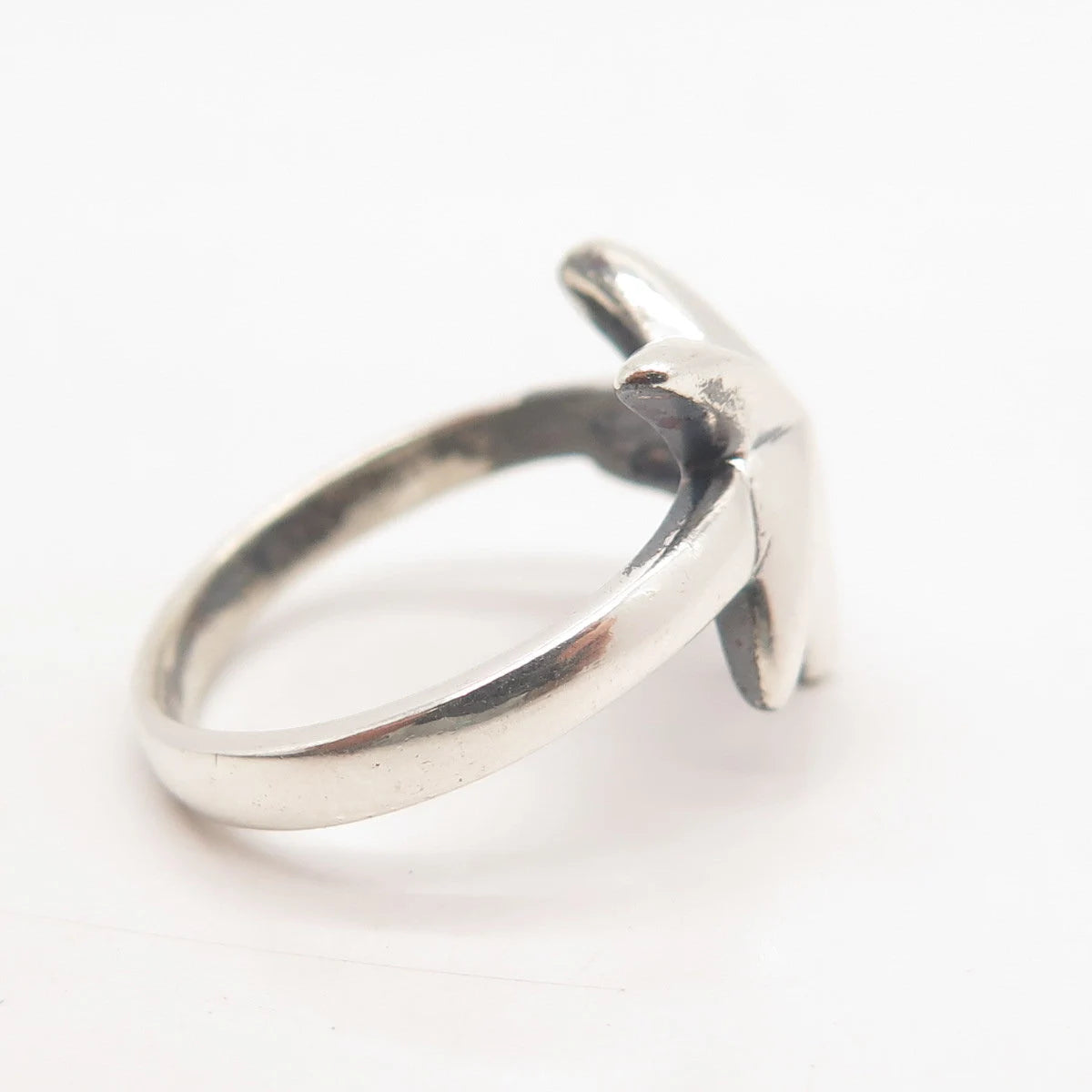 925 Sterling Silver Vintage Starfish Ring Size 7.5