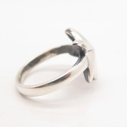 925 Sterling Silver Vintage Starfish Ring Size 7.5