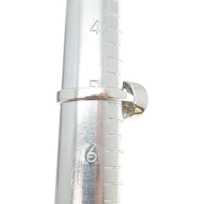 925 Sterling Silver Vintage Round-Cut Lavender C Z Modernist Wave Ring Size 5.25