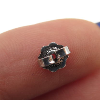 925 Sterling Silver Vintage Heart Link Oxidized Hoop Earrings