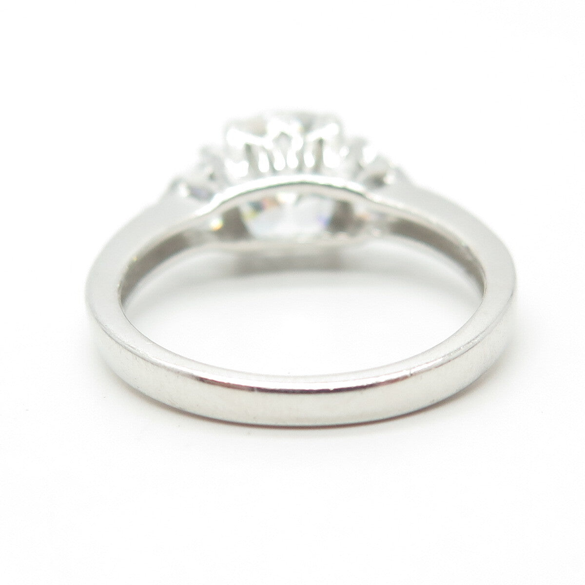 925 Sterling Silver C Z Engagement Ring Size 8.25