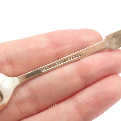 925 Sterling Silver Rose Gold Plated Vintage Egon Lauridsen Enamel Clover Spoon