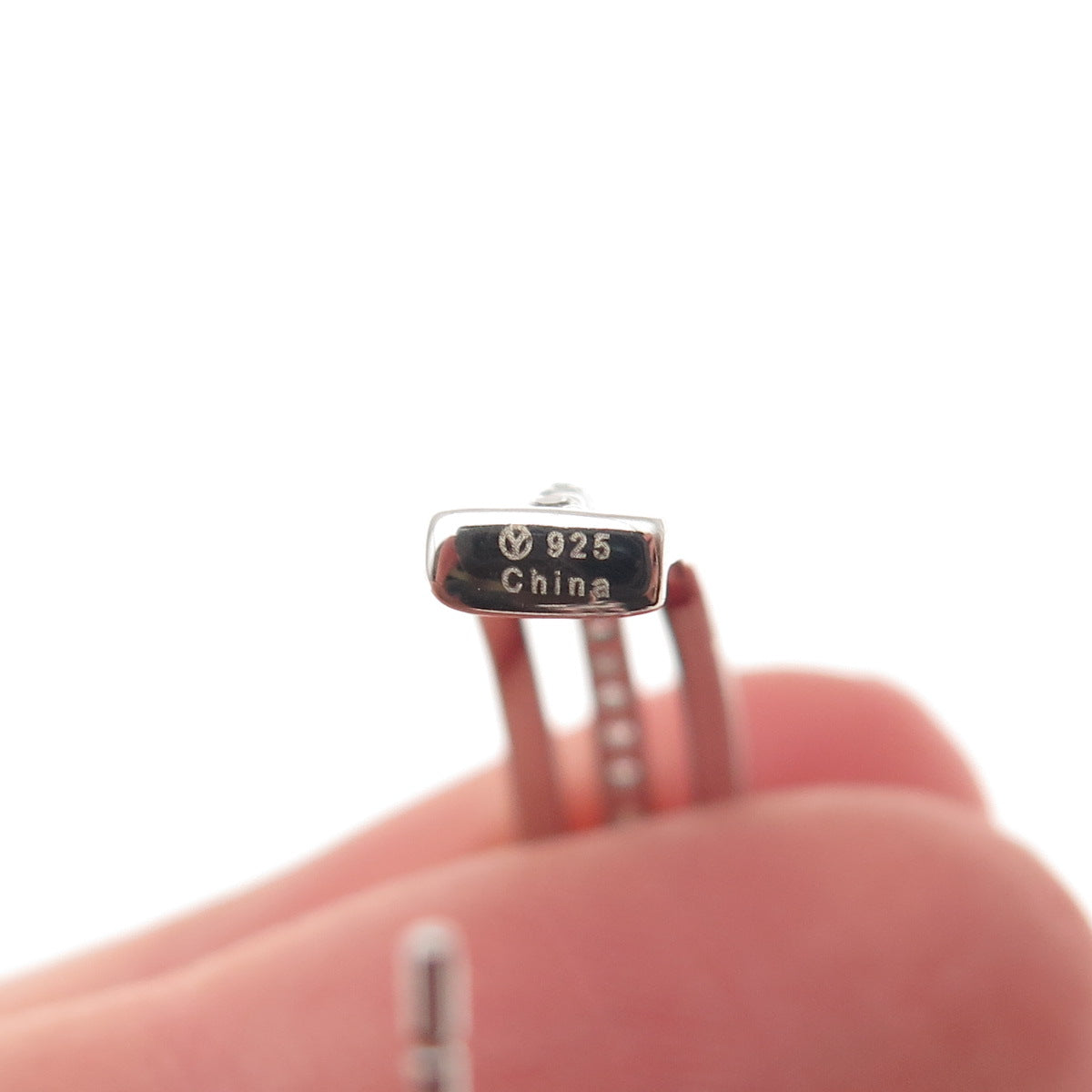 925 Sterling Silver Real Round-Cut White Topaz Crisscross Hoop Earrings