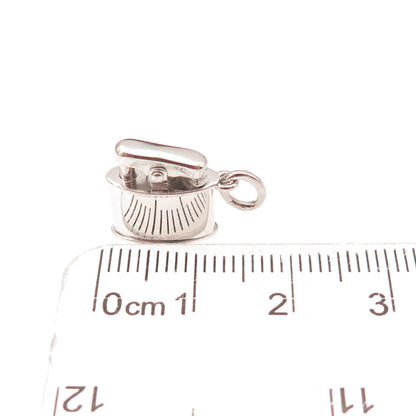 Art's Elegance 925 Sterling Silver Vintage Cigarette Lighter 3D Charm Pendant