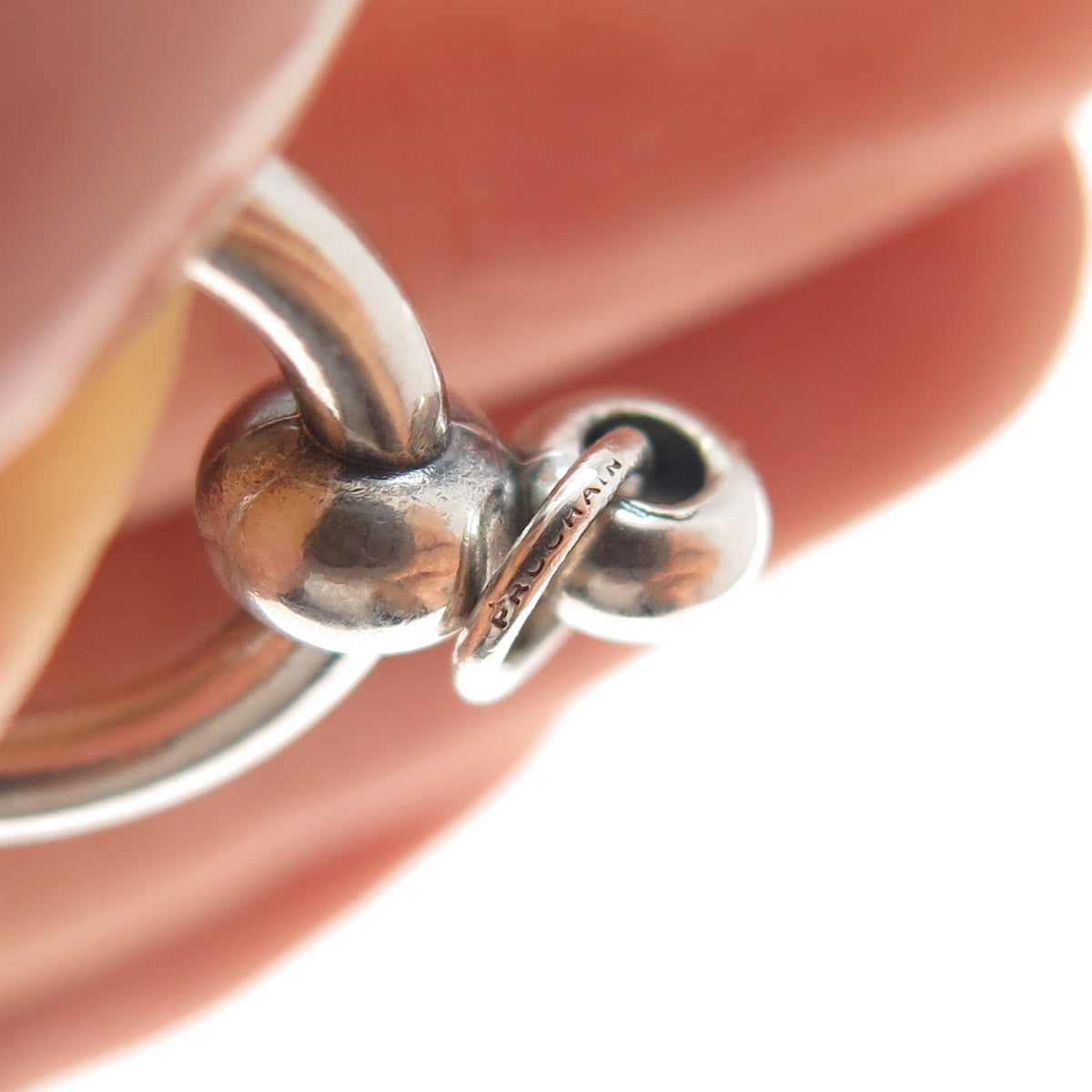 PROCHAIN 925 Sterling Silver Vintage Bracelet / Necklace Toggle Lock Clasp