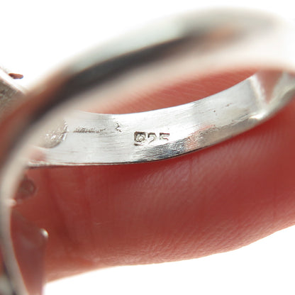 925 Sterling Silver Vintage Dolphin Adjustable Ring Size 6.75