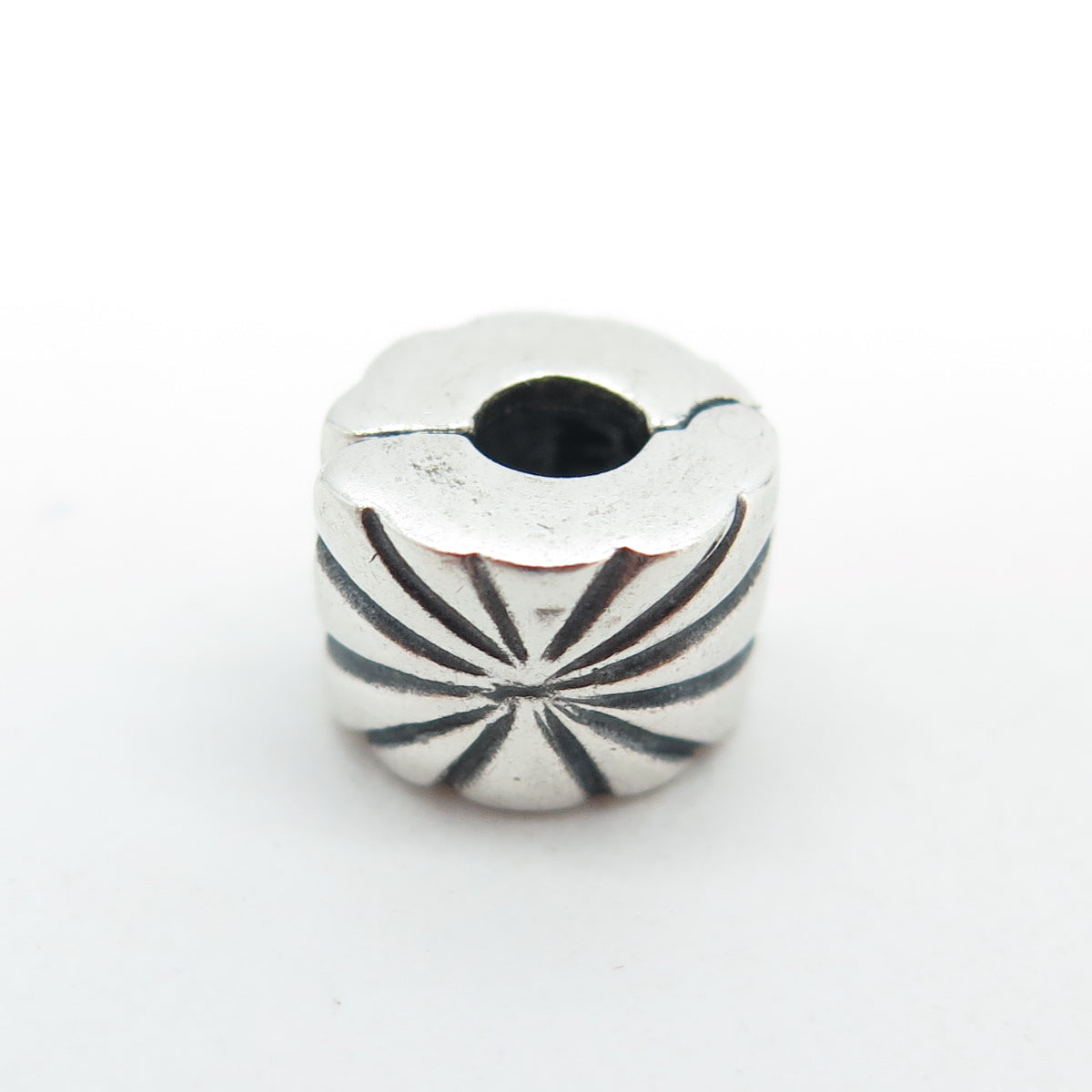 PANDORA 925 Sterling Silver Sunburst Clip Charm