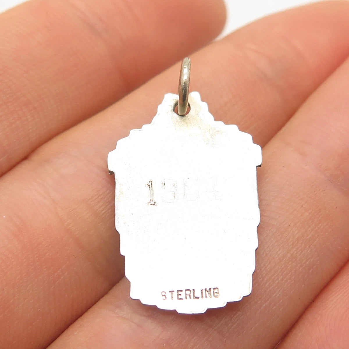925 Sterling Silver Vintage Bowling Woman 1964 Pendant
