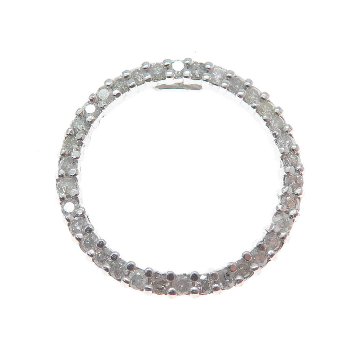 CHARLES WINSTON 925 Sterling Silver Real Diamond Circle of Life Mini Pendant