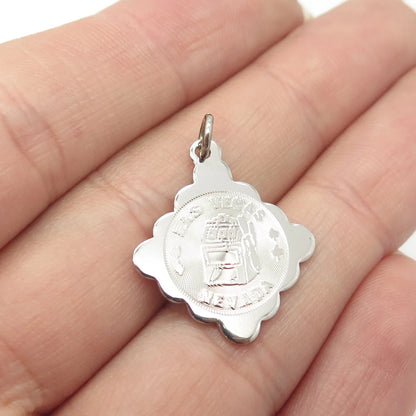 925 Sterling Silver Vintage Sasco Las Vegas Nevada Charm Pendant
