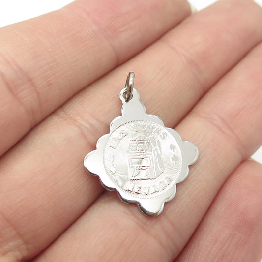 925 Sterling Silver Vintage Sasco Las Vegas Nevada Charm Pendant