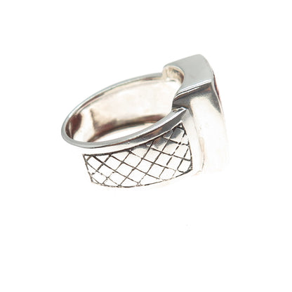 PHLD PlayHardLookDope 925 Sterling Silver Real Coral Ring Size 11.75