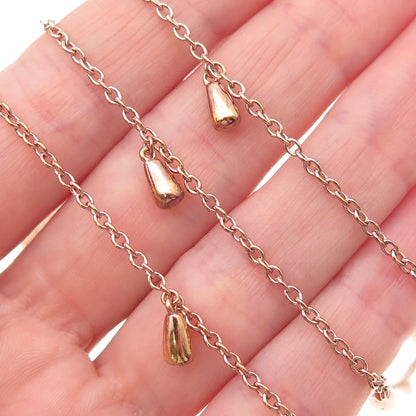 IPPOLITA Sterling Silver Rose Gold Plated Drop By The Yard Chain Necklace 52"