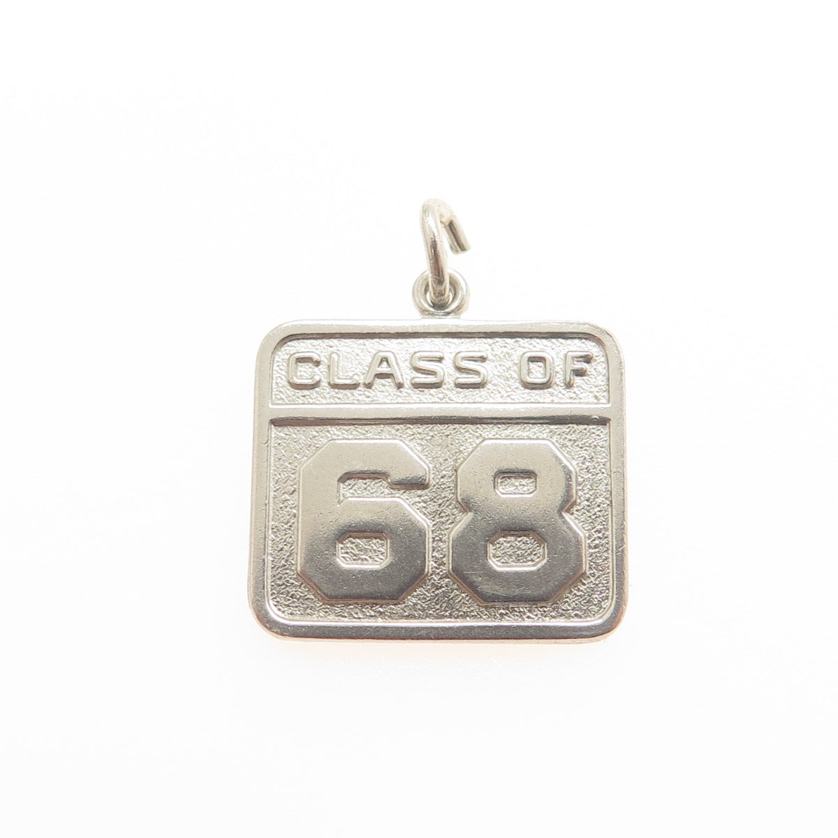 WELLS 925 Sterling Silver Vintage Class of 1968 Minimalist Charm Pendant