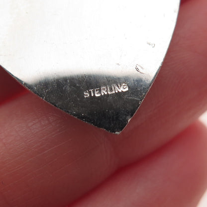 925 Sterling Silver Vintage Rhinestone A Date to Remember Heart Pendant