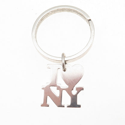 Tiffany & Co. 925 Sterling Silver Vintage I Love New York Key Fob Ring