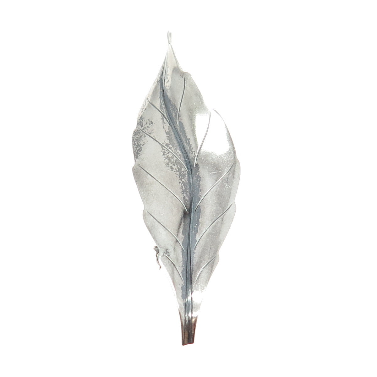 VIGGO WOLLNY JAMMIK 925S Sterling Silver Vintage Denmark Leaf Modernist Brooch
