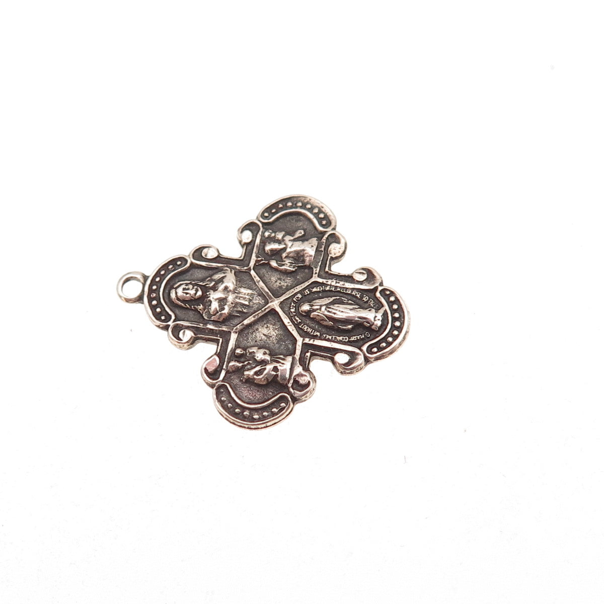 Tru-Kay 925 Sterling Silver Vintage 4-Way Cross Oxidized Charm Pendant