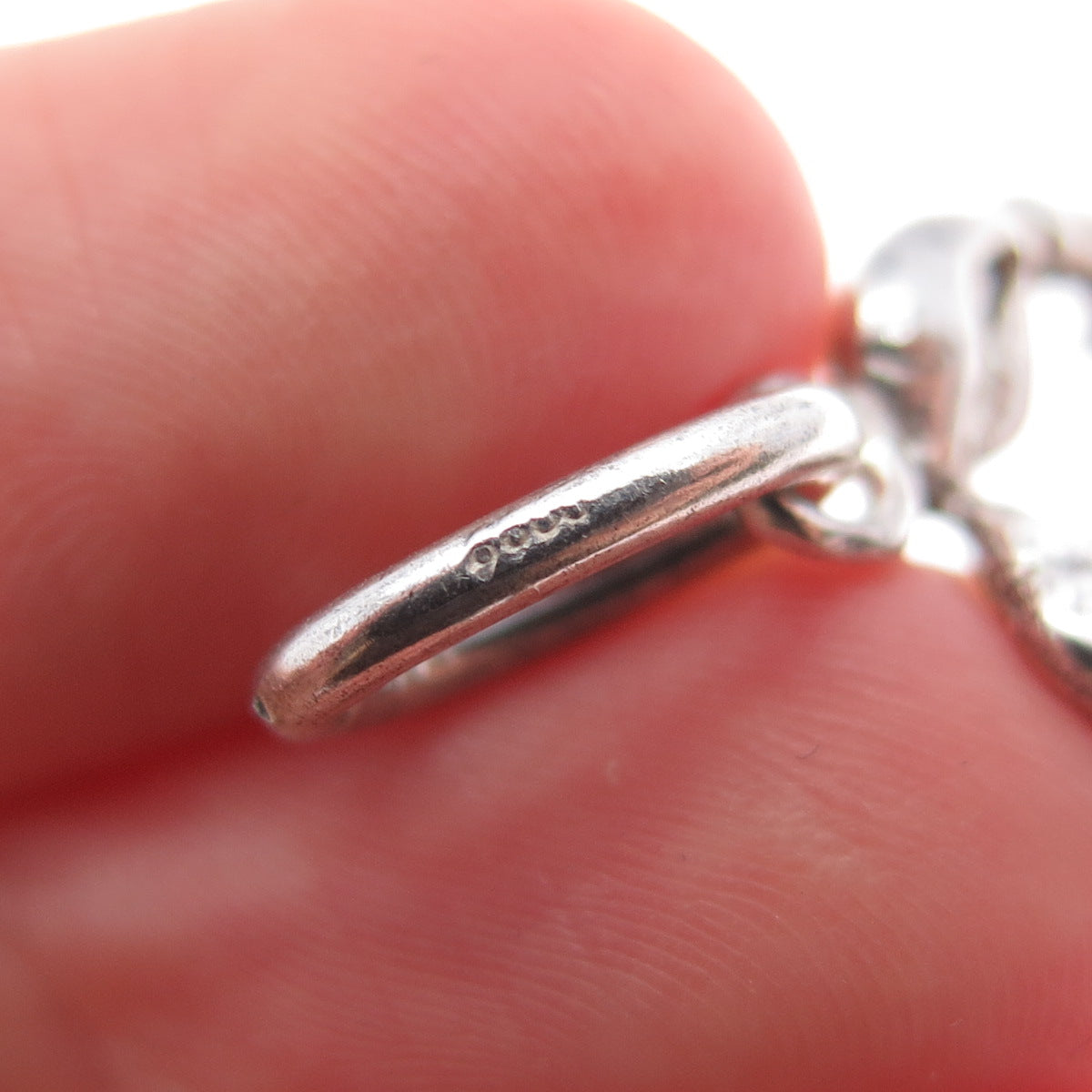 925 Sterling Silver Vintage Enamel Lobster Oxidized Charm Pendant
