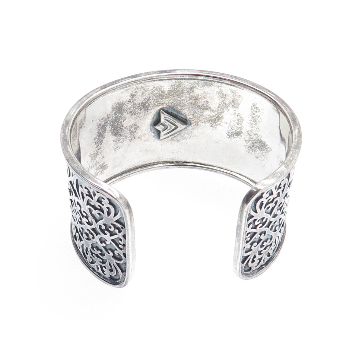SILPADA 925 Sterling Silver Vintage Wide Intricate Adjustable Cuff Bracelet 7.5"
