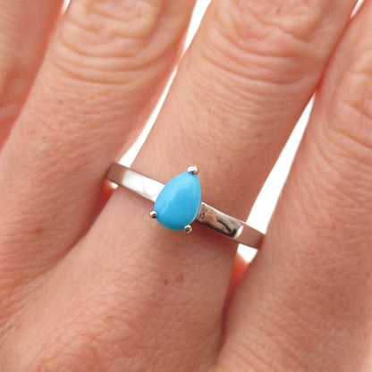 Chuck Clemency 925 Sterling Silver Real Sleeping Beauty Turquoise Ring Size 8.25