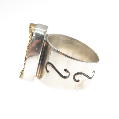 JAY KING DESERT ROSE 925 Sterling Silver Vintage Real Druze Quartz Ring Size 6