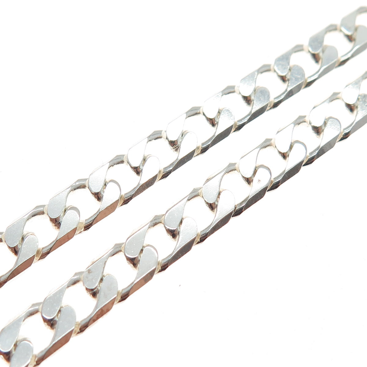 925 Sterling Silver Vintage Curb Chain Necklace 24"