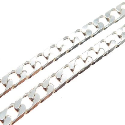 925 Sterling Silver Vintage Curb Chain Necklace 24"