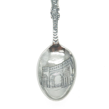 GORHAM 925 Sterling Silver Antique Memorial Arch States & Cities Coffee Spoon