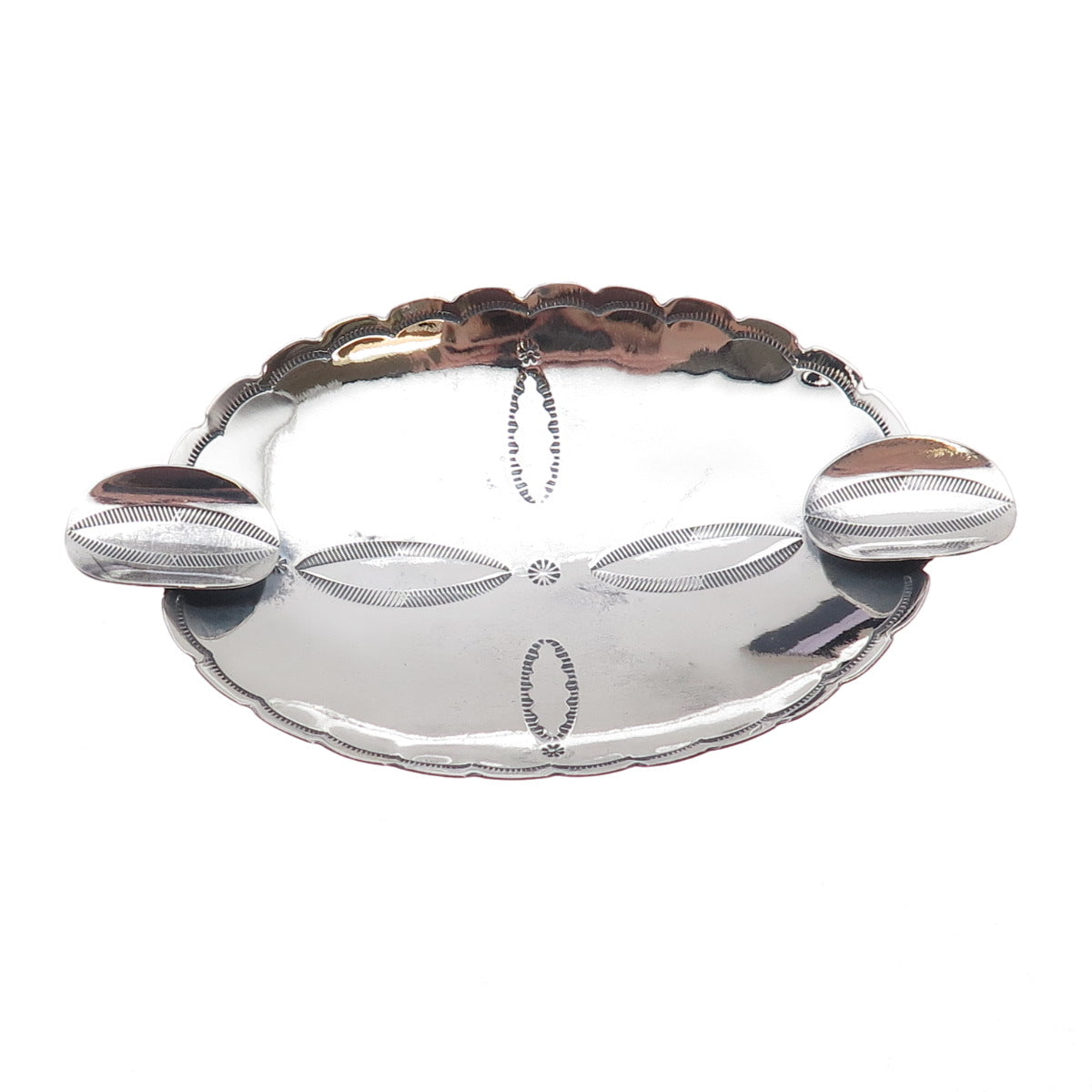 Old Pawn 925 Sterling Silver Vintage Southwestern Tribal Small Plate