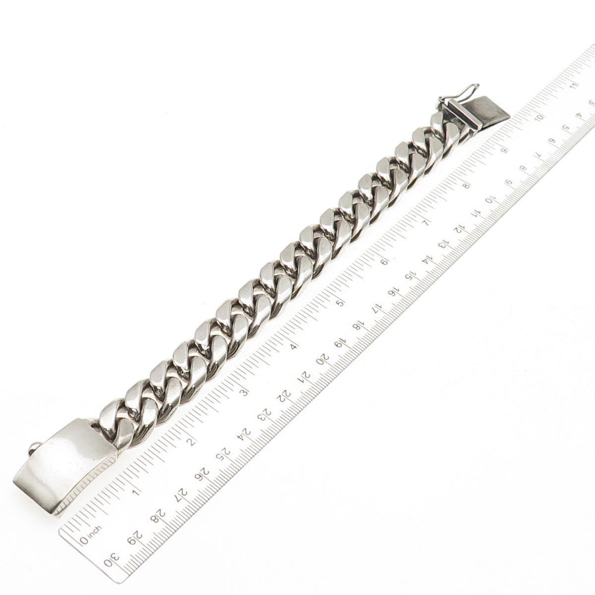 Nino 925 Sterling Silver Vintage Heavy 183.4g Cuban Link Bracelet 8.5"