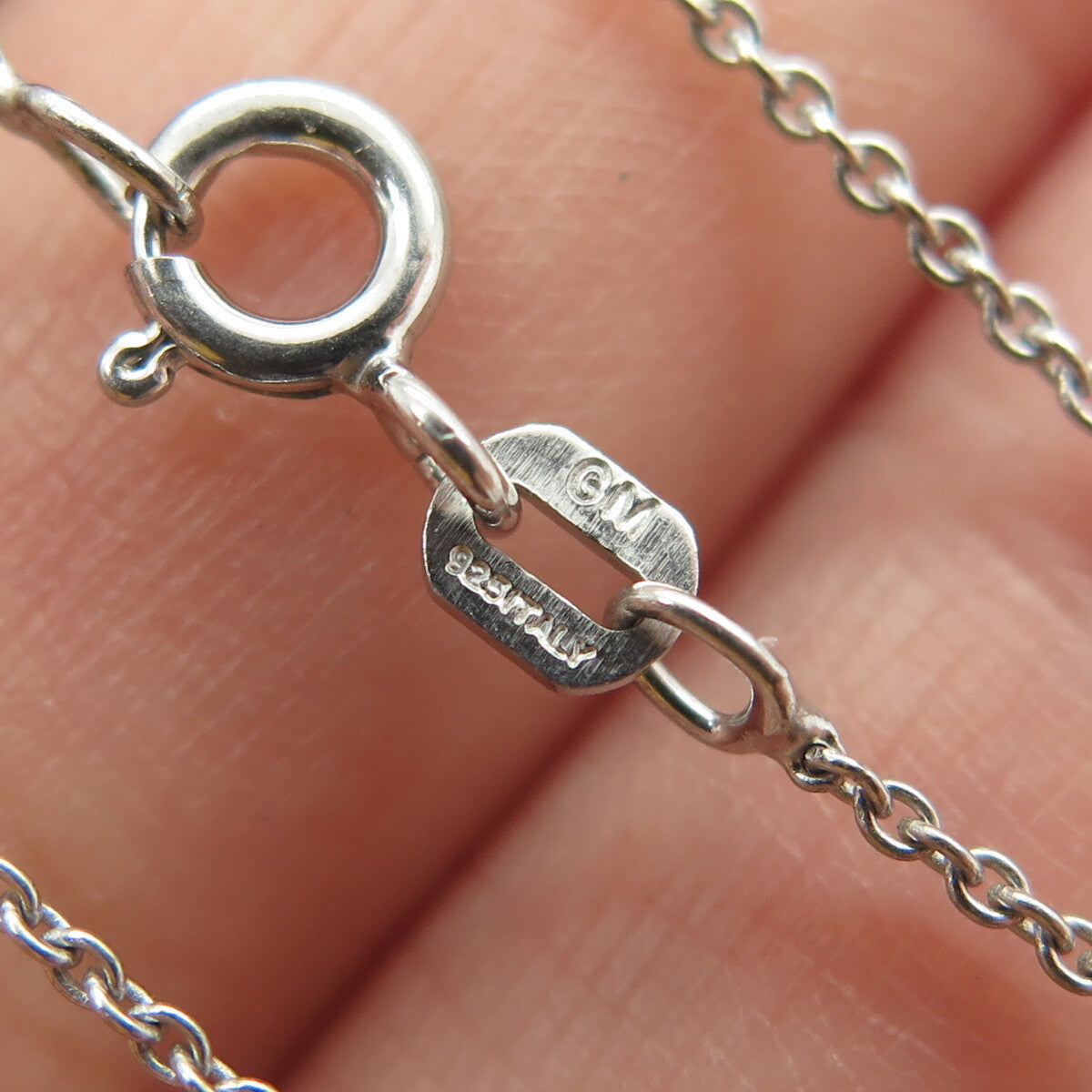 925 Sterling Silver Round-Cut C Z Cross Cable Chain Necklace 16"