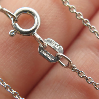 925 Sterling Silver Round-Cut C Z Cross Cable Chain Necklace 16"