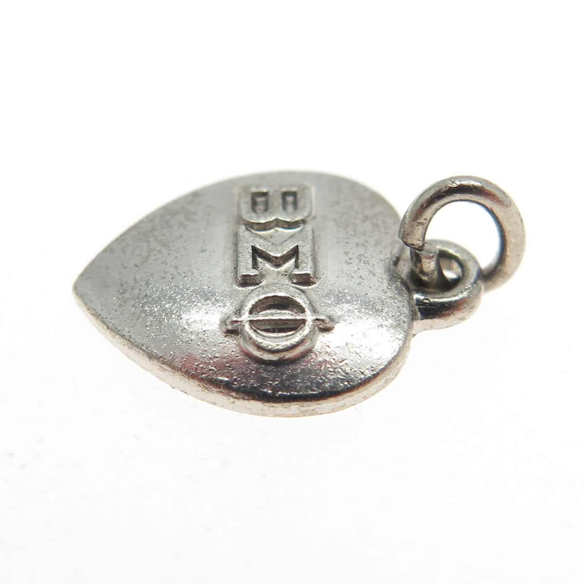 925 Sterling Silver Vintage 1961 Beta Sigma Phi Heart Minimalist Charm Pendant