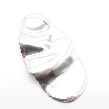 925 Sterling Silver Vintage Concaved Pendant
